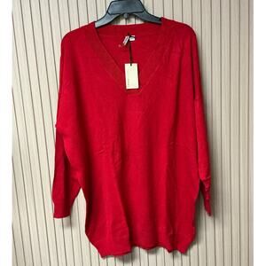 Capsule Red V-Neck Sweater Size US 16/18